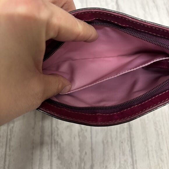 Womens Vintage Coach Wristlet Fuchsia Pink Leather - Picture 6 of 8